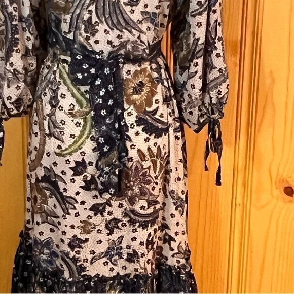 Cara Cara Round Hill Batik Midi Dress Sz-S - Picture 8 of 12